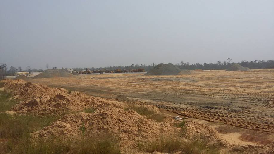 Construction of perimeter road at the Bayelsa State International Airport, Wilberforce Island