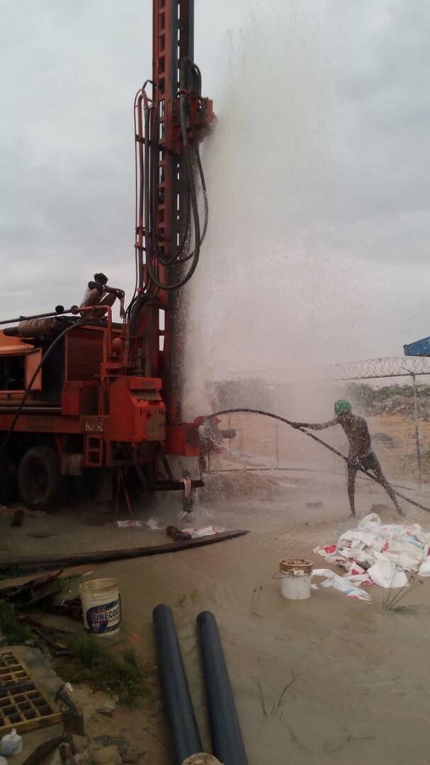 Driling of Bore hole.