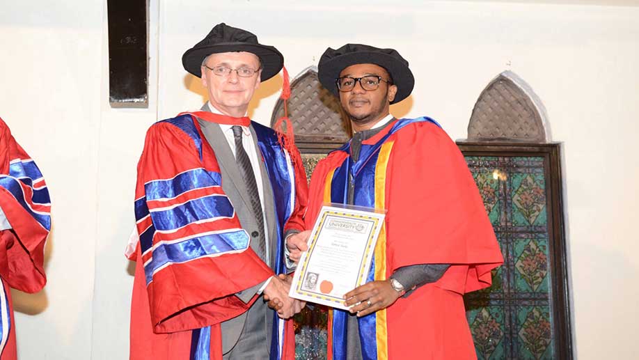 Our Chairman Dr Hamza M. G. Nasko was awarded an honorary doctorate degree by The London Graduate School a Commonwealth University on the 18th December 2015