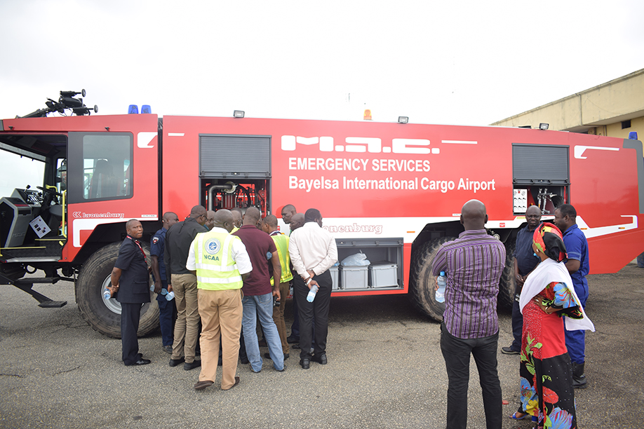 Inspection of the Fire Fighting Trucks.