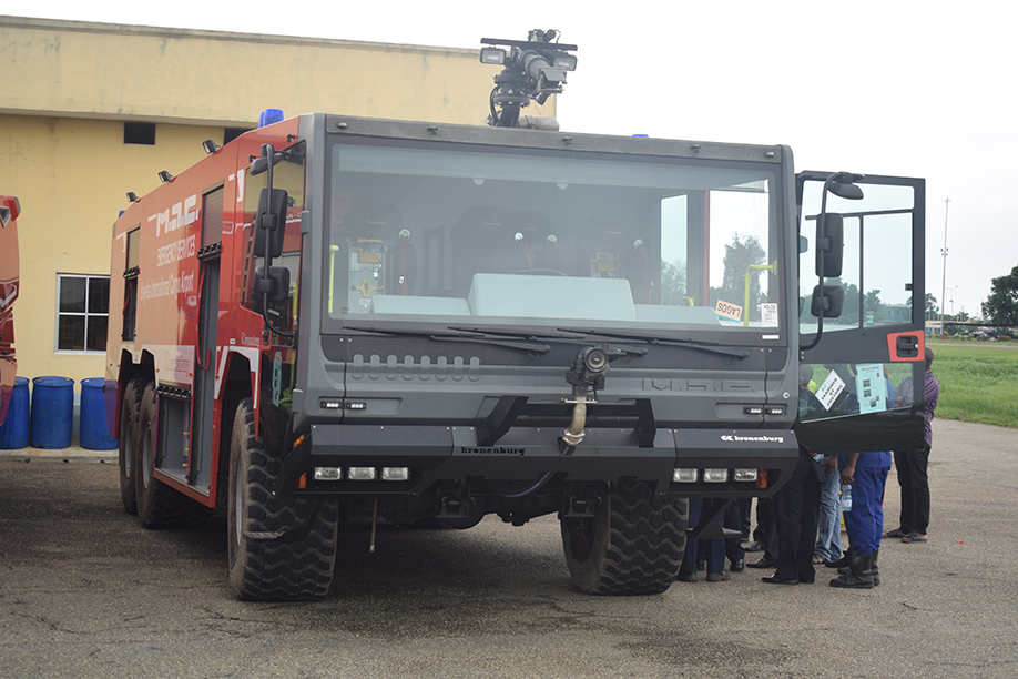 Inspection of the Fire Fighting Trucks.