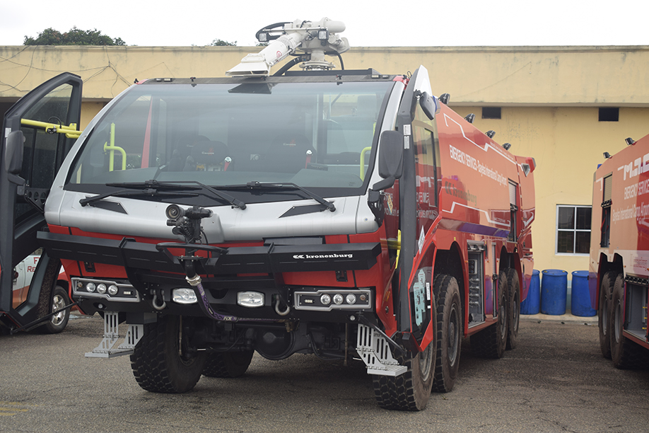 Inspection of the Fire Fighting Trucks.